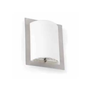 Diula 1 Light Indoor Glass Wall Light Matt Nickel, E27