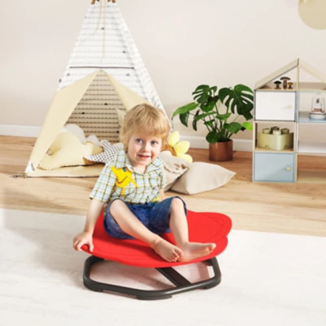 AIYAPLAY Planet-Shaped Kids Swivel Chair, Sensory Spinning Chair, Red, Red 331-091V00RD