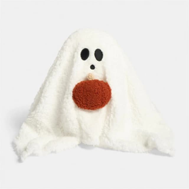 OHS OHS Soft Ghost Shaped Decorative Scatter Cushion, Cream Cream One Size Unisex 5027434226733
