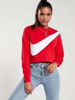 Nike NSW Swoosh Sweat - Red , Red, Size Xxl, Women