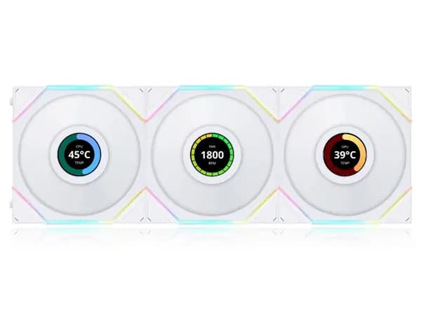 Lian Li UNI FAN TL LCD 120mm Reverse Triple Pack - White
