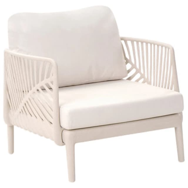 Beliani Garden Armchair Saturnia Light Beige