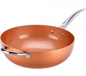 High Street TV Copper Chef CCWOK12 30cm Non-stick Wok - Copper