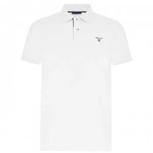 Gant Gant Short Sleeved Polo Mens - White 110