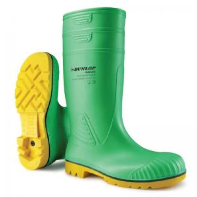 Dunlop Acifort Hazguard Steel Toe Cap Wellington Green Boot Size 10.5