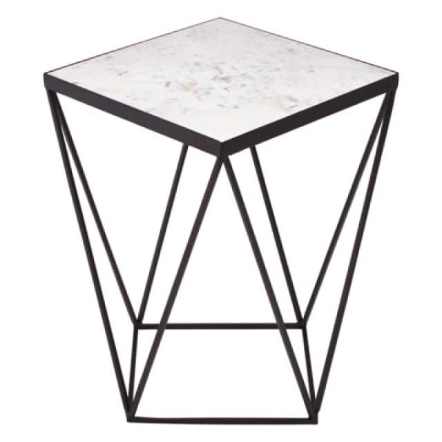 Orsina Shalimar Square Black Finish Base Side Table