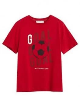 Mango Boys Goal Graphic Print T-Shirt - Red
