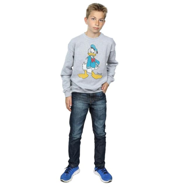 Disney Angry Donald Duck Sweatshirt Grey male