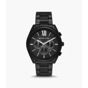 Michael Kors Mens Langford Chronograph Stainless Steel Watch - Black