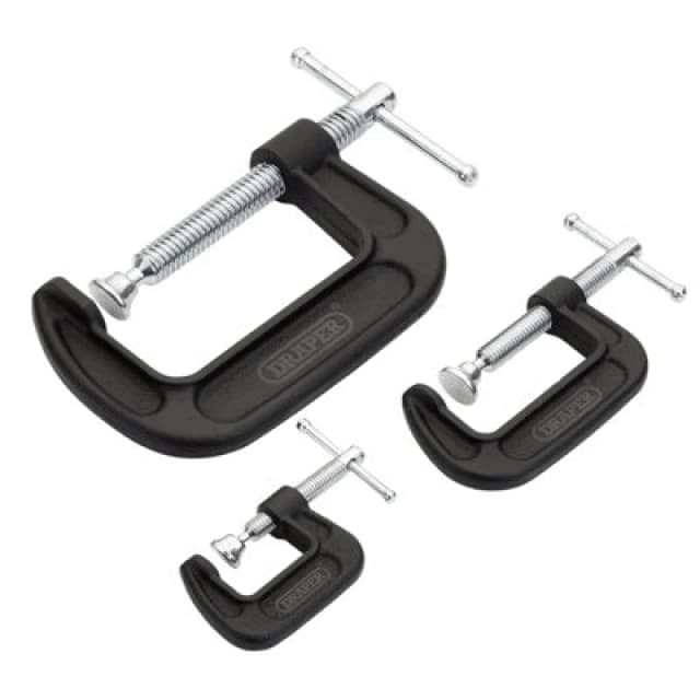 Draper 3 Piece Heavy Duty G Clamp Set GCLS3