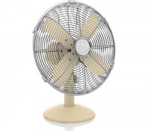 Swan SFA12620CN Retro 12" Desk Fan - Cream,