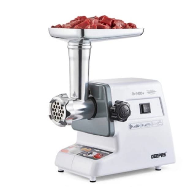 Geepas 1400W Electric Meat Grinder Mincer for Home Restaurant White