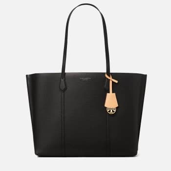 Tory Burch Womens Perry Triple Compartment Tote Bag - Black