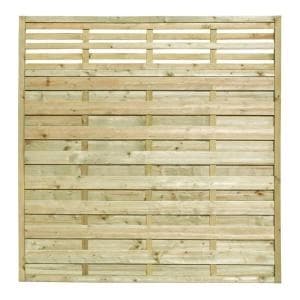 Forest Garden Decorative Kyoto Pressure Treated Fence Panel 6 x 6ft