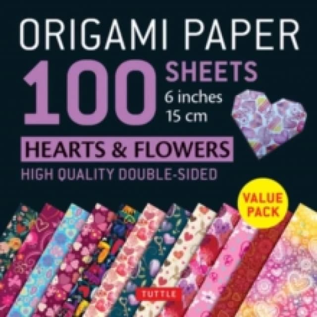 Origami Paper 100 Sheets Hearts & Flowers 6 (15 Cm). Loose-leaf. By Tuttle Publishing" Books
