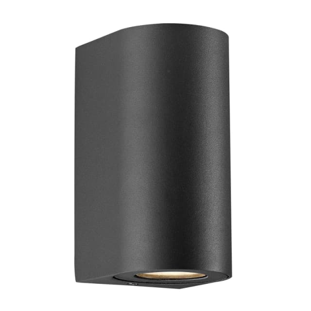 Nordlux Canto Outdoor Aluminium Wall Light Coastal/marine Safe Black,mains