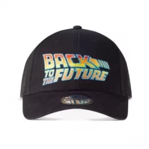 Universal Back to the Future Logo Adjustable Street Baseball Cap- Unisex- Black