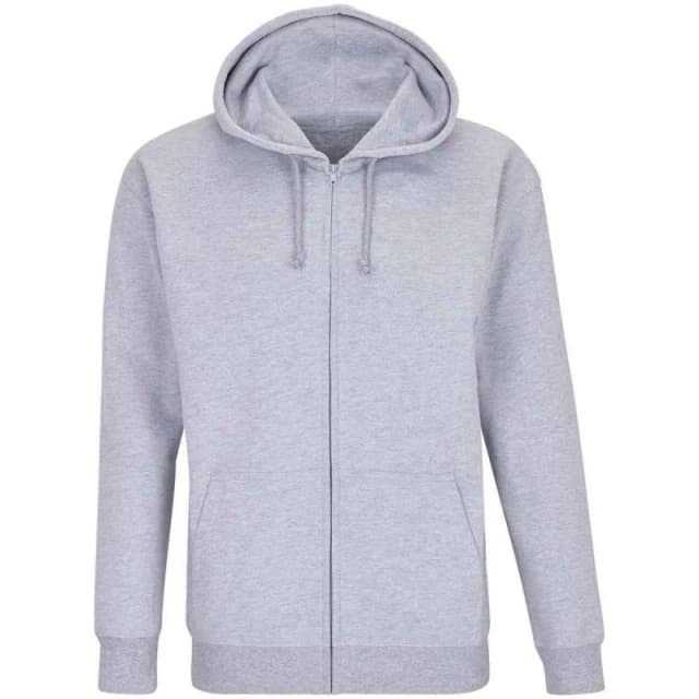 SOL'S Mens Carter Marl Full Zip Hoodie in Grey Size: XS Grey Male XS