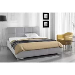 Simplier Bed King Plush Velvet Silver