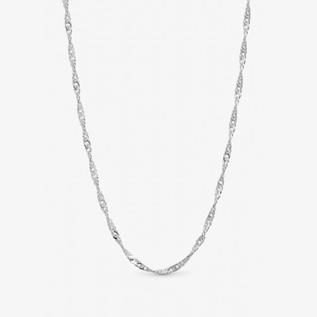 Inicio Sterling Silver Plated Twist Necklace - Gift Pouch Silver female One Size