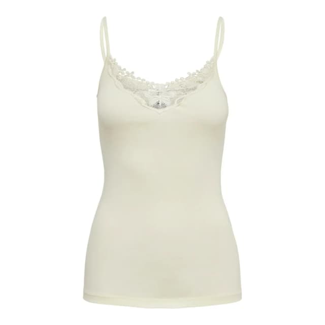 Only Womens tank top Only onllizzy lace Blanc Female XS