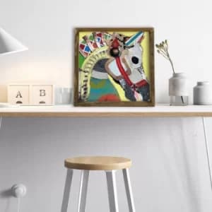 MZM472 Multicolor Decorative Framed MDF Painting