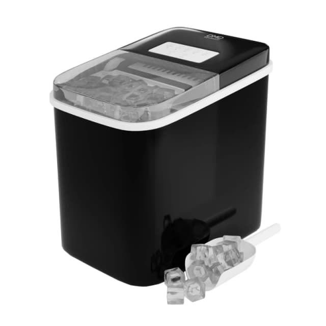 DMD Collective IceWhiz Portable Countertop Ice Maker Automatic Cleaning 12kg/24hr with Scoop & Basket Black