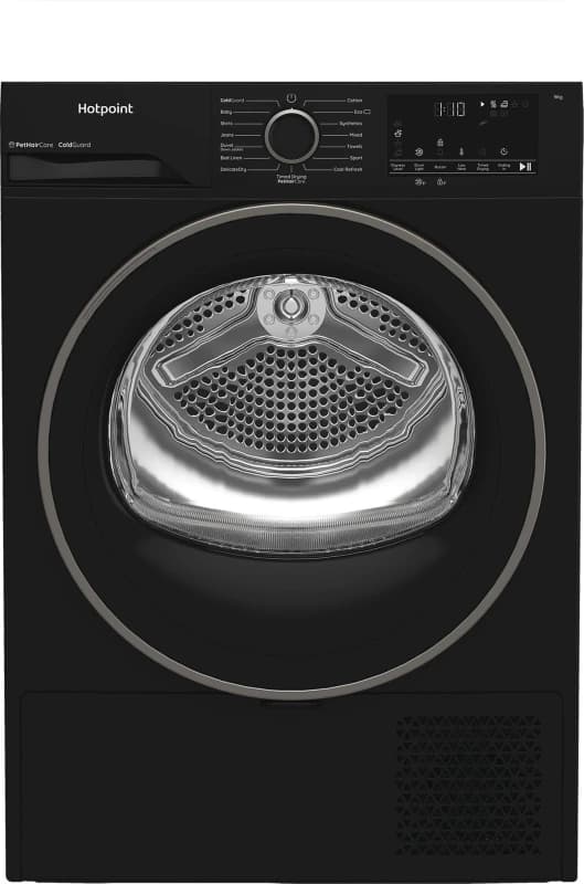 Hotpoint 9KG Heat Pump Tumble Dryer - A++ Rated Quiet - Black CHD93MBBUK Black