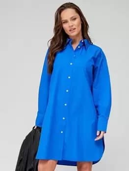 Tommy Hilfiger Midi Shirt Dress - Blue Size 36, Women