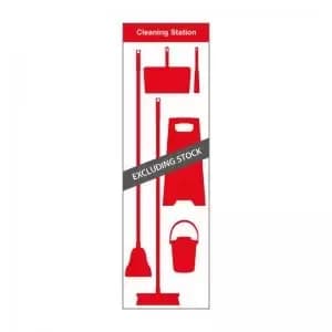 Shadow Board Cleaning Station With Lean Stand, Board Only With Hooks,