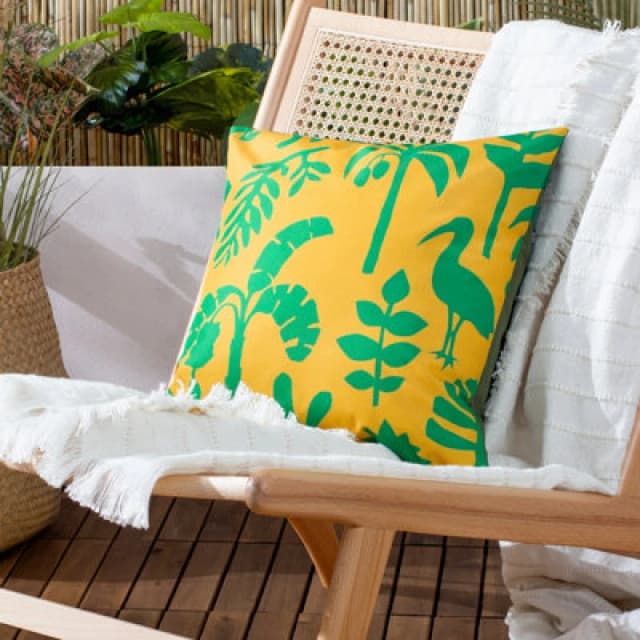 Marula Outdoor Cushion Teal, Teal / 43 x 43cm / Polyester Filled