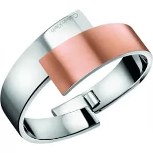 Ladies Calvin Klein Two-Tone Steel and Rose Plate Small Intense Bangle KJ2HPD28010S