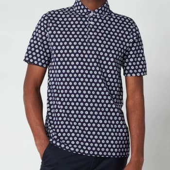 Ted Baker Mens Edaname Floral Printed Short Sleeve Shirt - Navy - 3/M