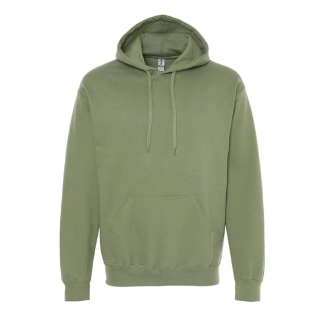 Gildan Mens Softstyle Fleece Midweight Hoodie in Green Size: Small Green Male S