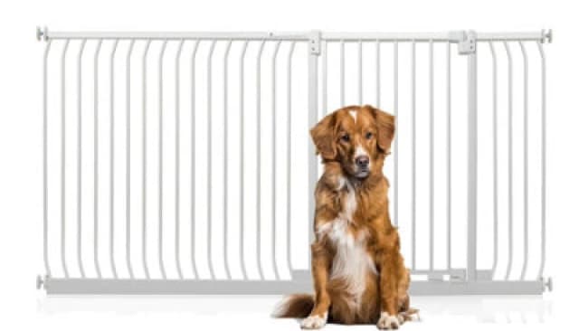 Bettacare Extra Tall Elite Dog Gate, 189Cm - 198Cm, Matt White, Extra Tall 96.8Cm In Height, Pressure Fit Pet Gate