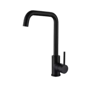 Enza Elwood Matt Black Single Lever Kitchen Mixer Tap