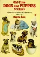 old time dogs and puppies stickers 29 pressure sensitive designs