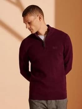 Superdry Orange Label Henley Jumper, Pink Size M Men