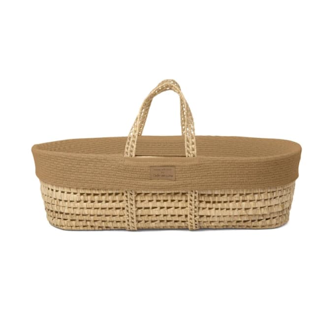 Clair De Lune Organic Knitted Palm Moses Basket Moses Baskets One Size Beige 72604504000