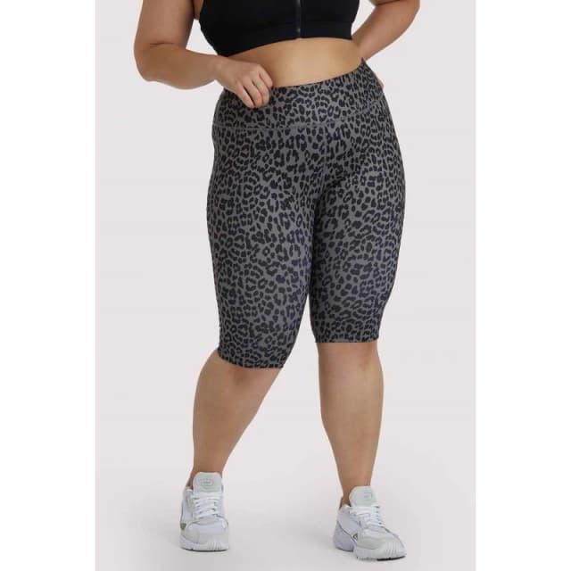 Wolf and Whistle Eco Dusty Olive Leopard Curve Shorts Olive female 24