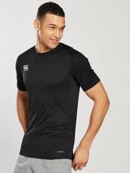 Canterbury Core Vapodri Poly Logo Tee, Black, Size 2XL, Men