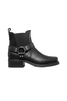 Low Harley Gusset Harness Leather Boots