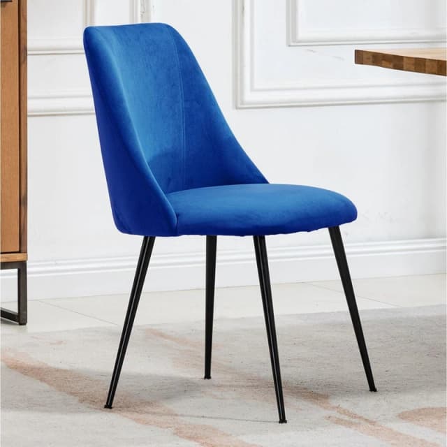 Artemis Home Morandi Velvet Dining Chairs - Set of 2 in Blue Blue Unisex