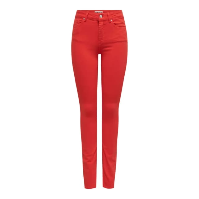Only Womens Trousers Only Onlyblush Mid Skinny Col Rouge Female S