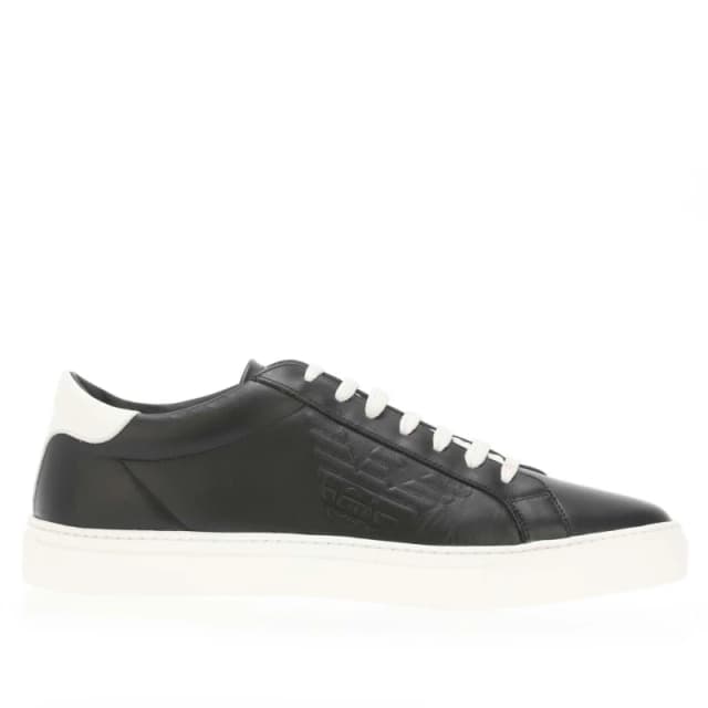 Armani Leather Trainers - Black 5
