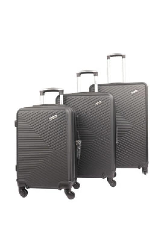 Groundlevel Infinity Hard Shell 3 Piece Luggage Set - Black