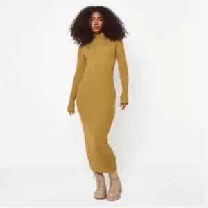 Missguided Recycled Tall High Neck Midaxi Dress - Green
