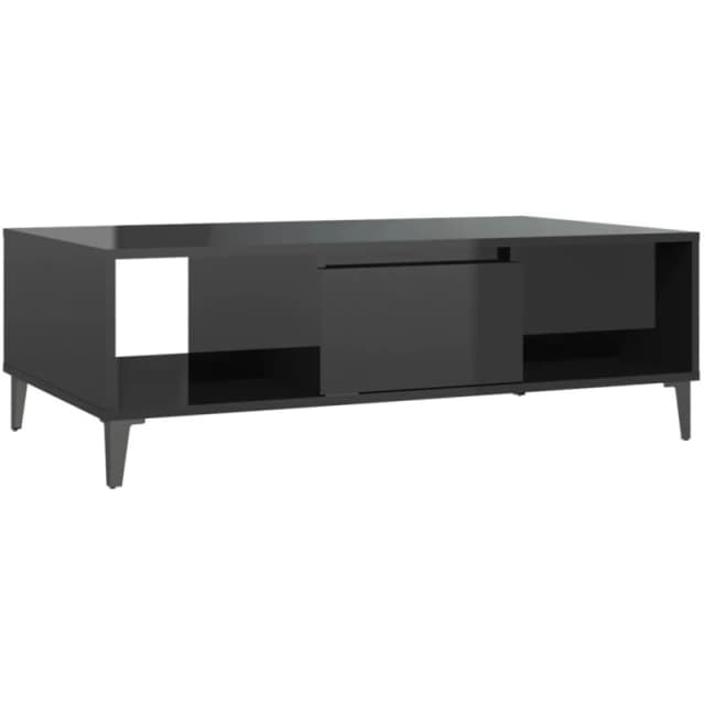VIDAXL Coffee Table High Gloss Black 103.5x60x35cm Engineered Wood Vidaxl 8720286358382