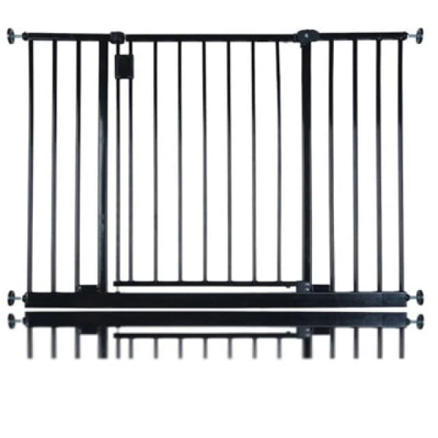 Bettacare Extra Wide Hallway Dog Gate, 103Cm - 109Cm, Black, Pressure Fit Pet Gate, Puppy Safety Barrier