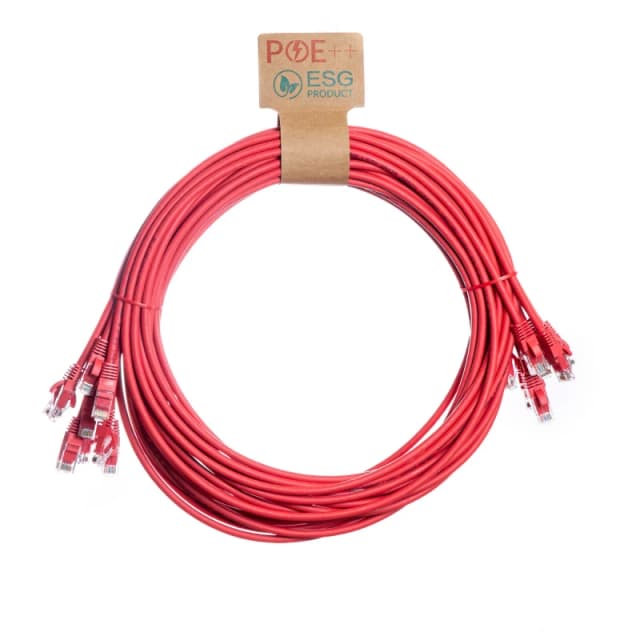Cablenet 0.2m Cat6 RJ45 Red U/UTP LSOH 24AWG Snagless Booted Patch Lea
